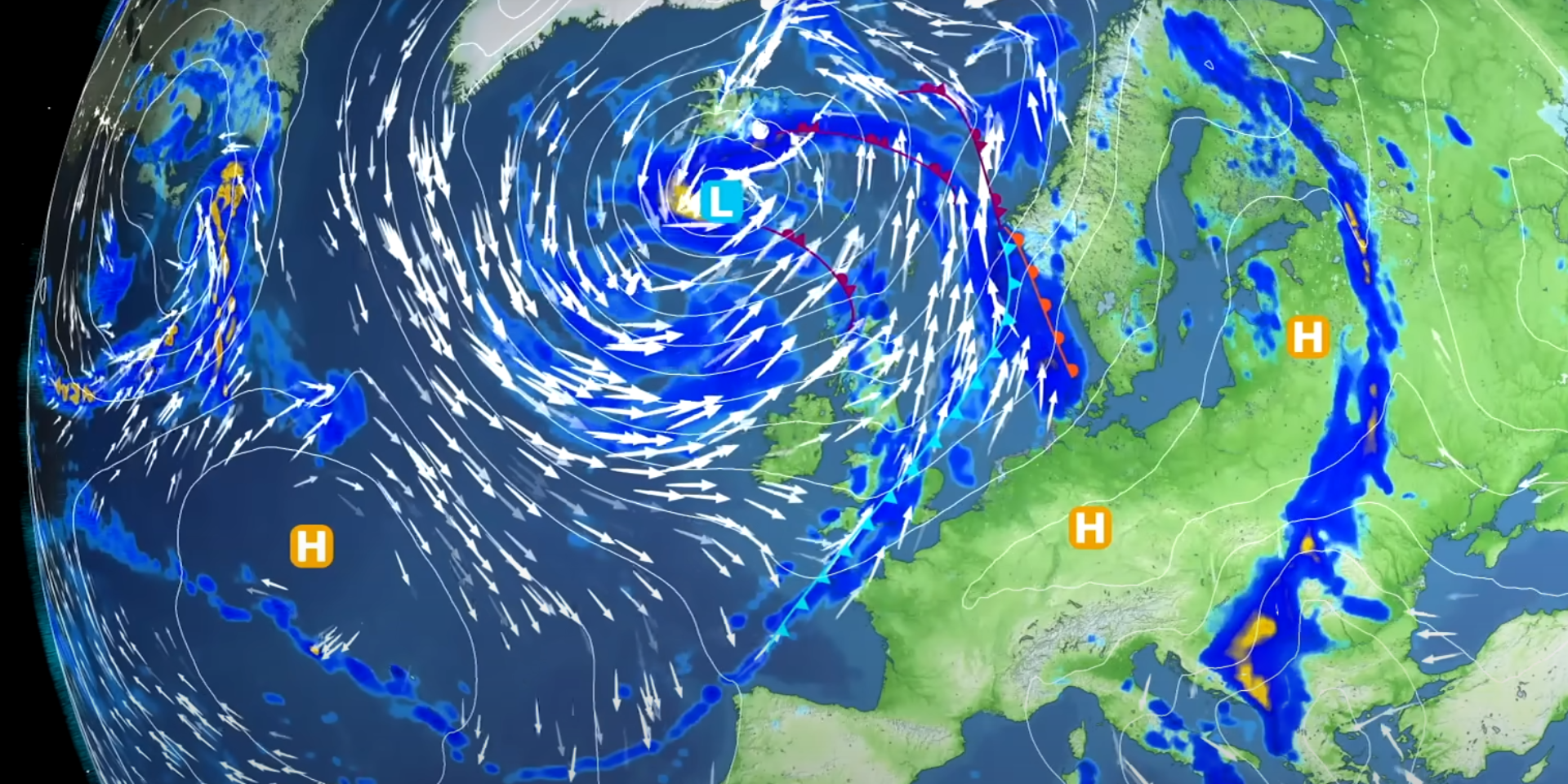 Weather forecast map