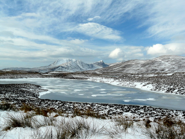 Snow at Lochan an Ais in Knockanrock